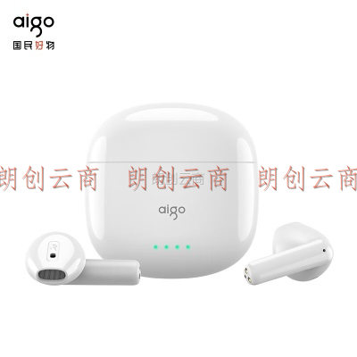爱国者（aigo）真无线蓝牙耳机通话降噪 半入耳游戏运动跑步耳机 苹果华为小米安卓通用 A66(粉)