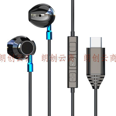 DIVO游戏耳机type-c接口弯头适用于华为p30pro/p40mate30/20pro荣耀30/20s/v30小米 typec入耳式