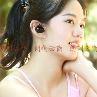 毕亚兹 蓝牙耳机 迷你隐形小巧 无线运动耳塞式 蓝牙4.1 简单方便磁吸式充电 苹果安卓通用 D21黑