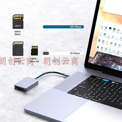 连拓 Type-C高速OTG读卡器 USB-C4.0多功能SD/TF电脑iPad手机UHS-II2代读卡器 适用单反监控无人机存储内存卡