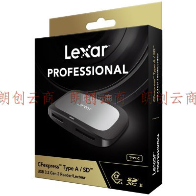 雷克沙（Lexar）USB 3.2高速读卡器 二合一CFexpress Type A/SD双卡读取 随配二合一数据线