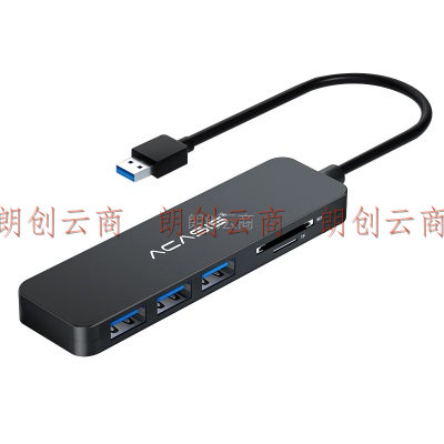 阿卡西斯USB转USB3.0拓展坞桌面扩展坞拓展笔记本平板集线器HUB相机SD/TF读卡器多接口转换器0.17米AB3-CL42