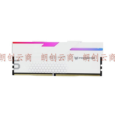 宏碁掠夺者（PREDATOR）64G(32G×2)套装 DDR5 6400频率 台式机内存条 Hermes冰刃系列 RGB灯条(C32) 白色