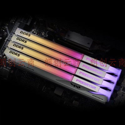 宏碁掠夺者（PREDATOR）32G(16G×2)套装 DDR5 6600频率 台式机内存条 Vesta II 炫光星舰RGB灯条(C34)星光银