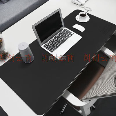 BUBM 鼠标垫小号办公室桌垫笔记本电脑垫键盘垫办公写字台桌垫游戏家用垫子防水 70*35CM 双面黑色