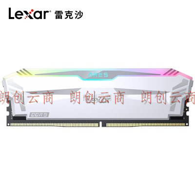 雷克沙（Lexar）DDR5 6400 32GB 16G*2套条 电竞RGB灯内存条 Ares战神之刃 白色