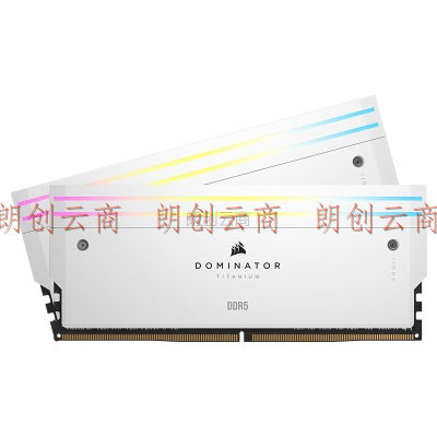 美商海盗船(USCORSAIR) 64GB(32Gx2)套装 DDR5 6600 台式机内存条 统治者泰坦RGB灯条 白色