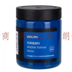 得力 DL-73875 丙烯颜料 室内墙绘 蓝色 300ml （计价单位：桶）