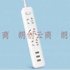 小米 插线板 XMCXB01QM 白色 3位5孔总开 3个USB接口 排插/插座/转换器