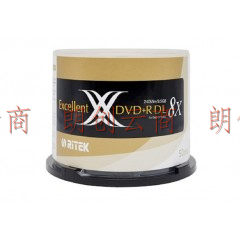 铼德(RITEK) D9 DVD+R 8速8.5G 空白光盘/光碟/刻录盘/大容量 桶装50片