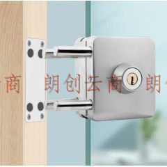 玻璃门锁304不锈钢门锁带反锁钮828单门锁拉丝