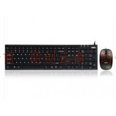 得力（deli）有线键盘鼠标套装 usb笔记本台式机电脑办公游戏键鼠套黑色 3711