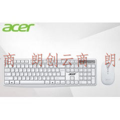 宏碁(acer) 键鼠套装 无线键鼠套装 办公键盘鼠标套装 防泼溅 电脑键盘 鼠标键盘 KM41-2K 白色