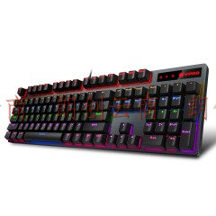 雷柏（Rapoo） V500PRO 104键混光机械键盘 游戏键盘 吃鸡键盘 背光键盘 电脑键盘
