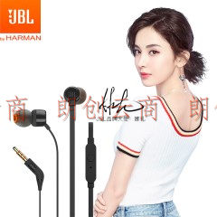 JBL T110 立体声入耳式耳机耳麦 手机耳机 运动耳机 电脑游戏耳机 带麦可通话  经典黑