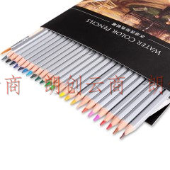 得力(deli)24色彩盒水溶性彩色铅笔 水溶性彩铅套装 6518