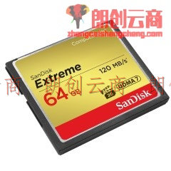 闪迪（SanDisk）64GB CF（CompactFlash）存储卡 UDMA7 至尊极速版 读速120MB/s 写速85MB/s