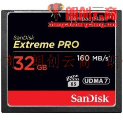 闪迪（SanDisk）32GB CF（CompactFlash）存储卡 UDMA7 4K至尊超极速版 读速160MB/s 写速150MB/s 摄影师信赖