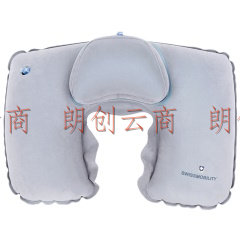 瑞动（SWISSMOBILITY）户外充气枕U型旅游枕头睡枕飞机旅行头枕MT-5655-14T00冷灰色