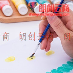 得力(deli)6色20ml软管装可水洗画画颜料儿童绘画涂鸦手指画 美术涂鸦73871