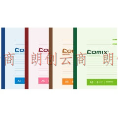 齐心(Comix)12本混色装A5 40页 软抄本C4503