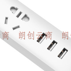 青米（CHING MI）新国标wifi智能3位+3口USB（5V 2.1A） 1.8米总控开关插座