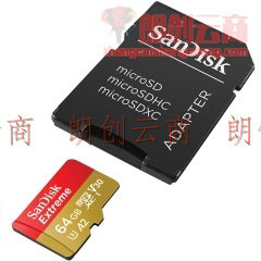 闪迪（SanDisk）64GB TF（MicroSD）存储卡 U3 C10 A2 V30 4K 至尊极速移动版 读速160MB/s 写速60MB/s