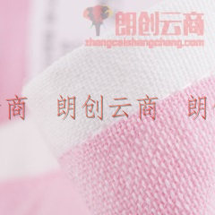 三利 纯棉纱布浴巾 A类标准 婴儿可用 柔软不掉毛裹身抹胸洗澡巾 70×140cm 粉紫条纹