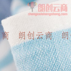 三利 纯棉纱布浴巾 A类标准 婴儿可用 柔软不掉毛裹身抹胸洗澡巾 70×140cm 青蓝条纹