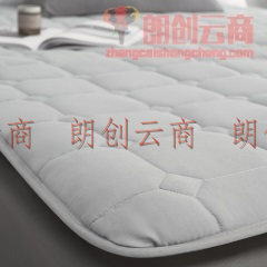 雅鹿·自由自在 床垫家纺 舒适透气软垫 180*200cm 四季保护床褥子可折叠床垫子 1.8米床 灰色