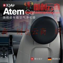 IQAir空气净化器车载除甲醛除烟除尘除过敏原 小型便携式 原装进口 瑞士设计德国制造 Atem Car黑色