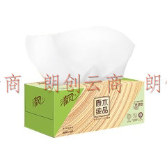 清风 Breeze 原木纯品盒装面巾纸双层 B338CN/C1 200抽/盒 3盒/提