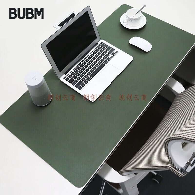 BUBM 鼠标垫超大号办公室桌垫笔记本电脑垫键盘垫办公写字台桌垫游戏家用垫子防水 130*65cm 墨绿色单面