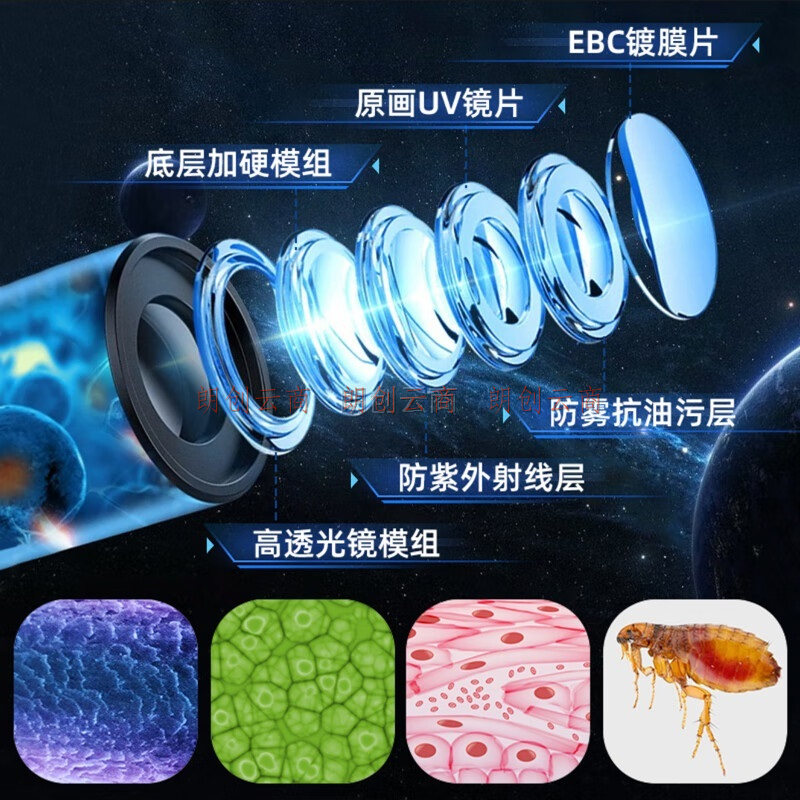 乐智由我 显微镜高清1600倍儿童玩具初中小学生专业科学实验